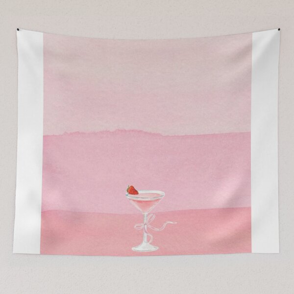 Item preview, Cocktail Coquette Pink Striped Water Paint designed and sold by DALdesignstore.