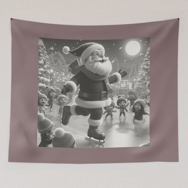 Item preview, Festive Skating Santa Christmas Design designed and sold by choder61.