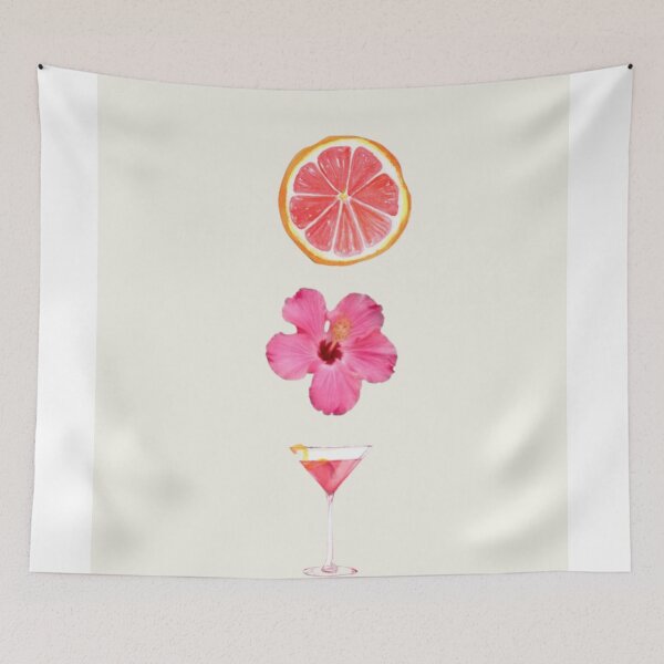 Item preview, Flower Lily Orange Cocktail Abstract Print Coquette  designed and sold by DALdesignstore.