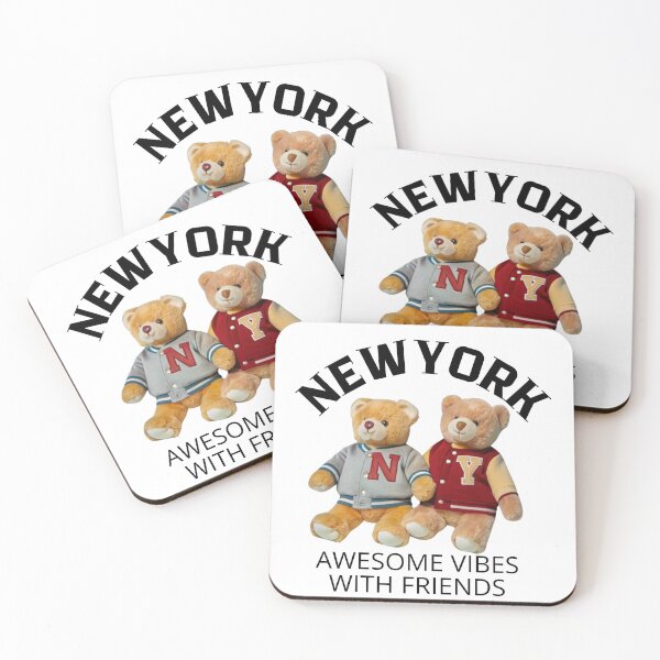 Item preview, Two Cool Teddy Bears in New York College Jackets | Fun Vibes with Friends Design designed and sold by Colorful-Garden.
