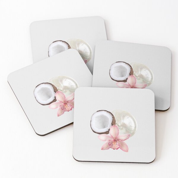Item preview, Coconut Flower Lily Pearl Abstract Print Coquette  designed and sold by DALdesignstore.