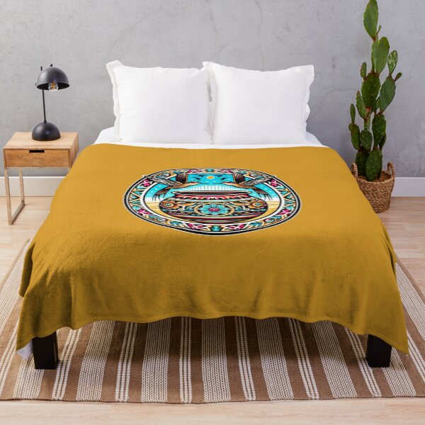 Item preview, Zuni design with pot and pair of hummingbirds.   designed and sold by NativeGraffix.