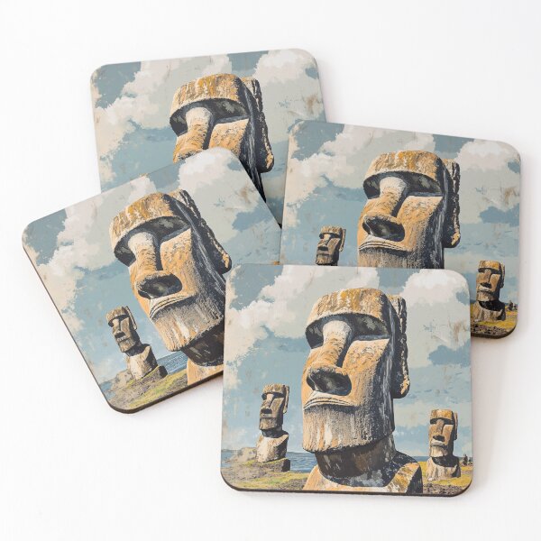 Item preview, Easter Island Vintage Travel Poster designed and sold by digitalvintage.