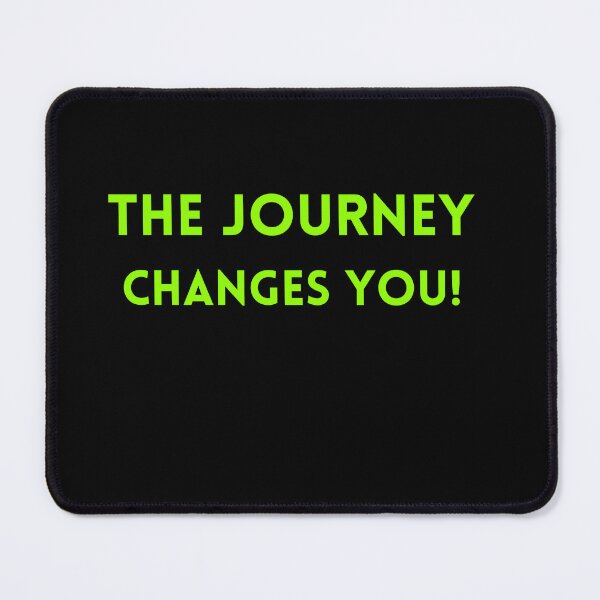 Item preview, The journey changes you! Neon green on black designed and sold by coloursforkids.