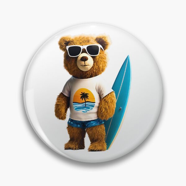 Item preview, Cute Surfer Teddy Bear with Surfboard – Beach Vibes and Adorable Style! designed and sold by Fredster1966.