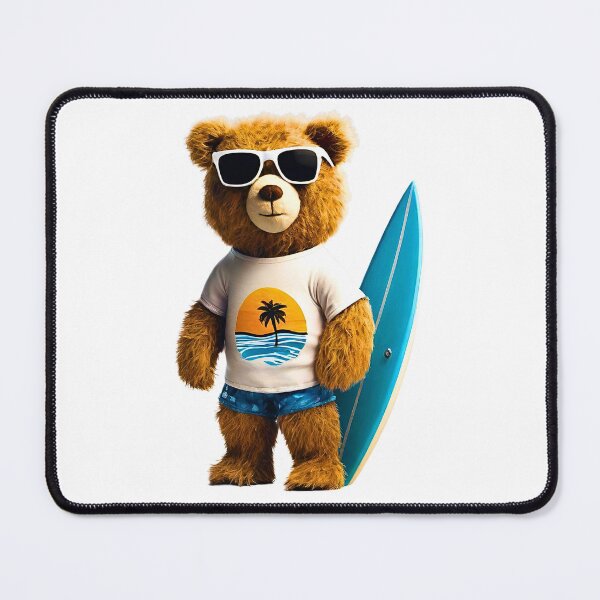 Item preview, Cute Surfer Teddy Bear with Surfboard – Beach Vibes and Adorable Style! designed and sold by Fredster1966.