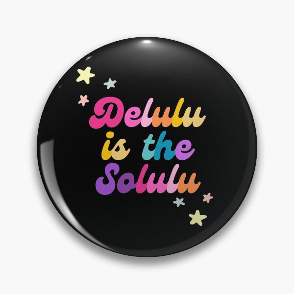Item preview, Delulu is the solulu (black) designed and sold by mydoodlesateme.