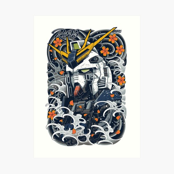 Nu Gundam Awesome Art Print