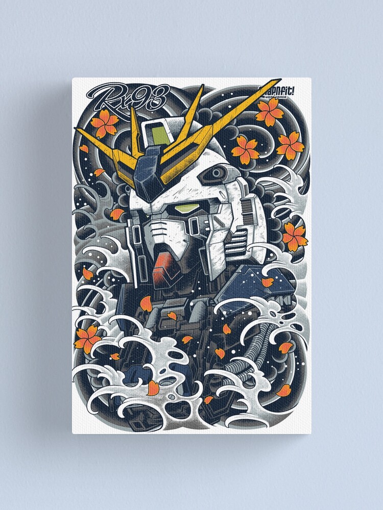 Alternate view of Nu Gundam Awesome Canvas Print