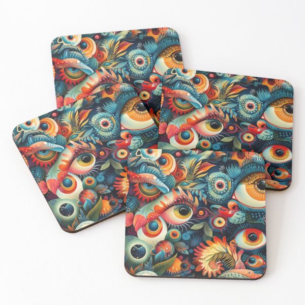 Item preview, Fantastical Eye-Catching Creatures Seamless Pattern designed and sold by digitalvintage.