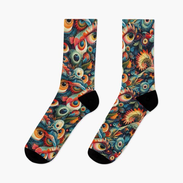 Item preview, Fantastical Eye-Catching Creatures Seamless Pattern designed and sold by digitalvintage.