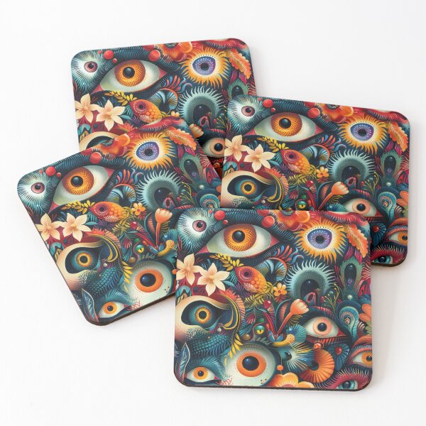Item preview, Fantastical Eye-Catching Creatures Seamless Pattern designed and sold by digitalvintage.
