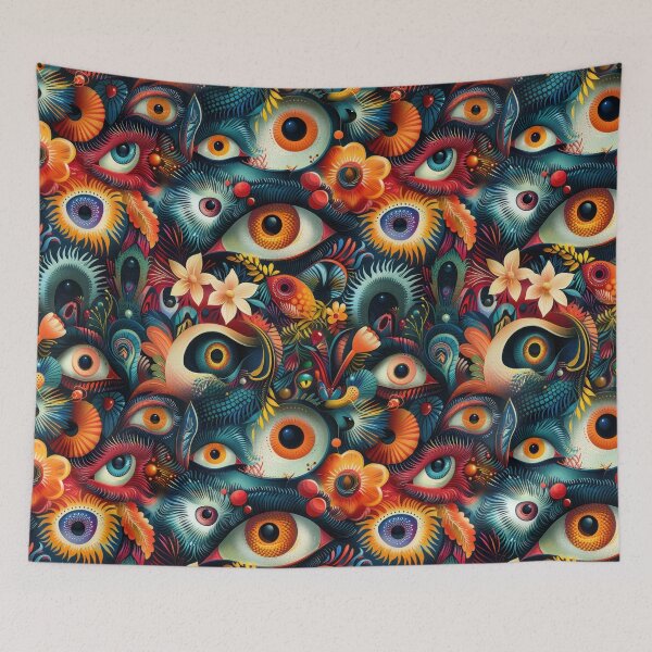 Item preview, Fantastical Eye-Catching Creatures Seamless Pattern designed and sold by digitalvintage.