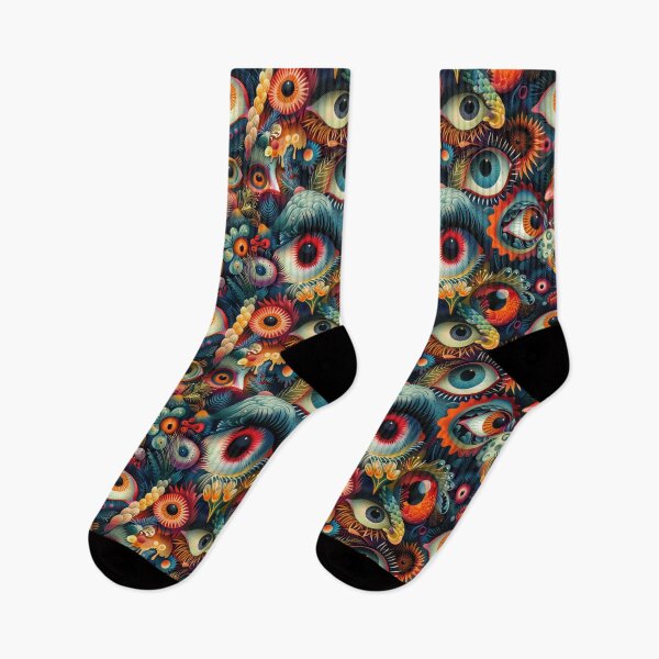 Item preview, Fantastical Eye-Catching Creatures Seamless Pattern designed and sold by digitalvintage.