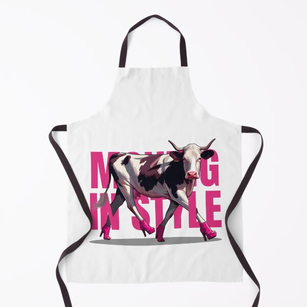 Item preview, Fashionable Cow Strutting in Pink High Heels designed and sold by cave-canvas.