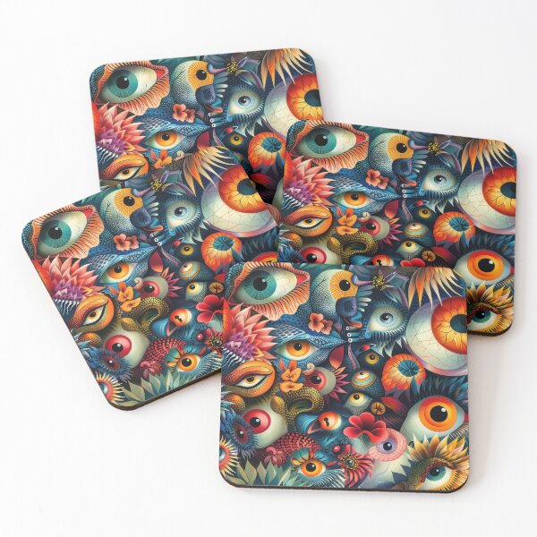 Item preview, Fantastical Eye-Catching Creatures Seamless Pattern designed and sold by digitalvintage.