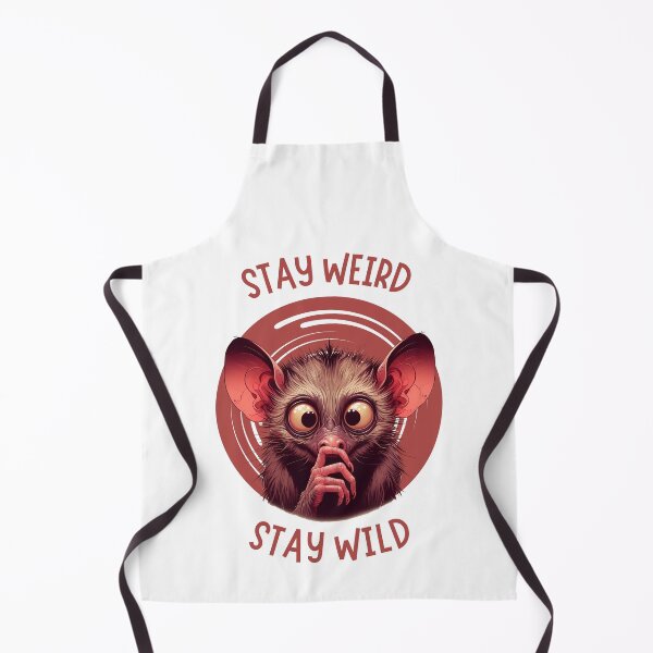 Item preview, Curious Aye-Aye with "Stay Weird Stay Wild" Message designed and sold by cave-canvas.