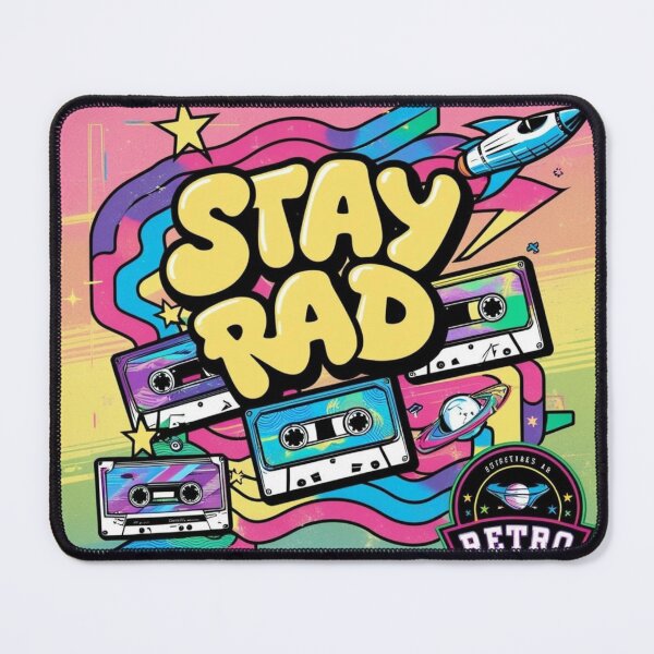 Item preview, Stay Rad Retro Vibes with Cassette Tapes and Stars designed and sold by AnuphongCH2020.
