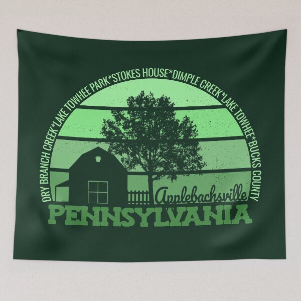 Item preview, Applebachsville Pennsylvania Sunset Retro Vintage Local Pride Logo designed and sold by CRHPOD20.