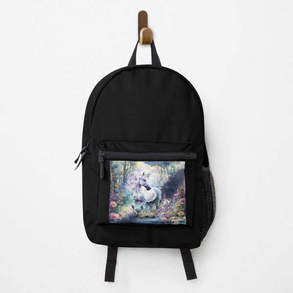 Vista previa del artículo con la obra « Unicornio encantado en un bosque luminoso», diseñado y vendido por Collection de trésors .