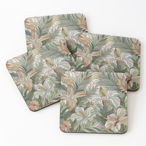 Item preview, Tropical plants Mosaic Digital Art designed and sold by k9printart.