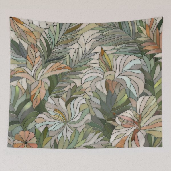 Item preview, Tropical plants Mosaic Digital Art designed and sold by k9printart.