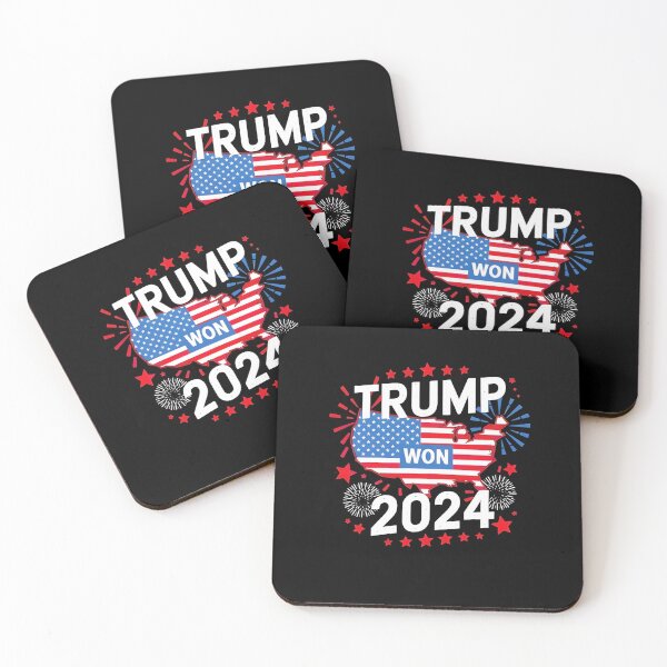 Item preview, Trump Won President 2024 American flag map designed and sold by Celestivog.