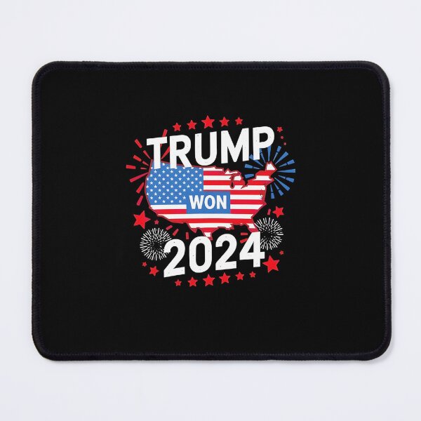 Item preview, Trump Won President 2024 American flag map designed and sold by Celestivog.