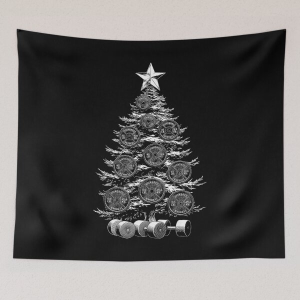 Item preview, Gym Christmas Tree Funny Fitness Workout Lifting Weights designed and sold by GrandeDuc.