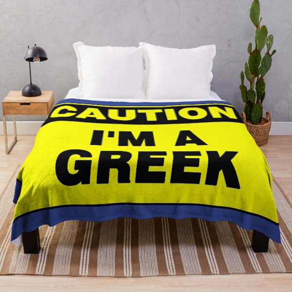 Item preview, Caution I'm Greek, Black and Yellow Sign, with Bold Lettering designed and sold by AASparksDesigns.