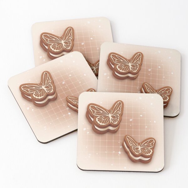 Item preview, Line art Butterfly Biscuit Stickers Pack1 3d Rendering style designed and sold by 3dArtistCandy.