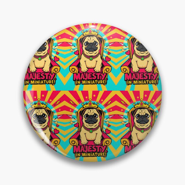 Artikelvorschau, Gekrönter Hunde-Pop-Art-Mops-Entwurf entworfen und verkauft von Cute-Cuddles.