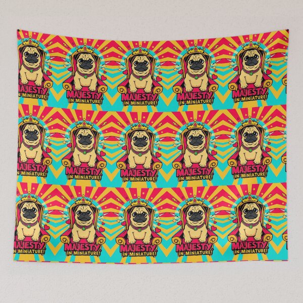 Item preview, Crowned Canine Pop Art Pug Design designed and sold by Cute-Cuddles.