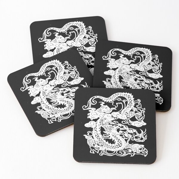 Item preview, White Asian Chinese Mystical Dragon designed and sold by Monkey Style Studios.