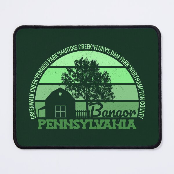 Item preview, Bangor Pennsylvania Sunset Retro Vintage Local Pride Logo designed and sold by CRHPOD20.