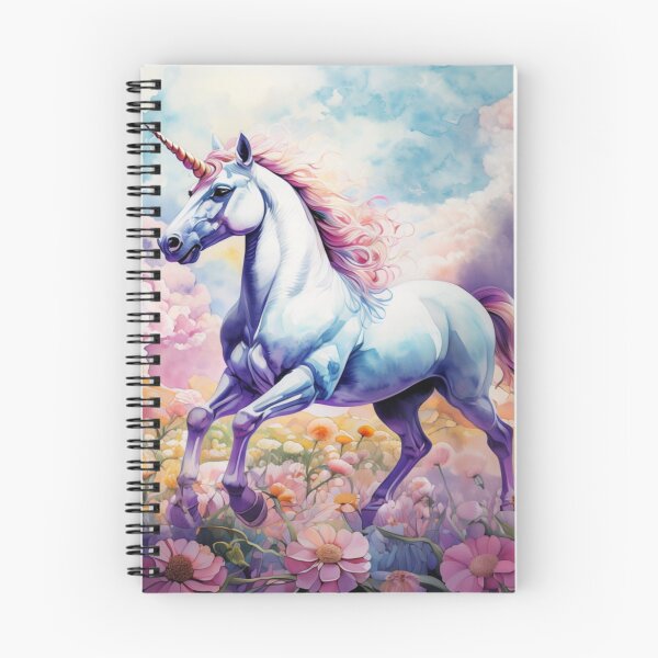 Artikelvorschau, Rainbow Unicorn in a Field of Flowers entworfen und verkauft von Collection de trésors .