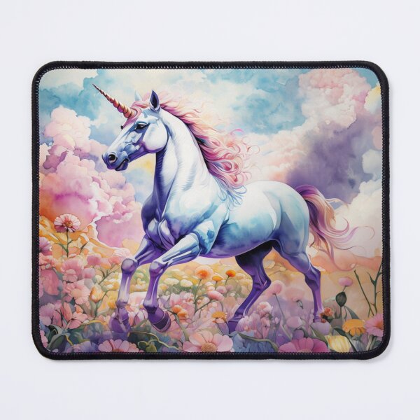 Item preview, Rainbow Unicorn in a Field of Flowers designed and sold by Collection de trésors .