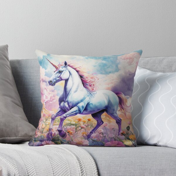 Item preview, Rainbow Unicorn in a Field of Flowers designed and sold by Collection de trésors .