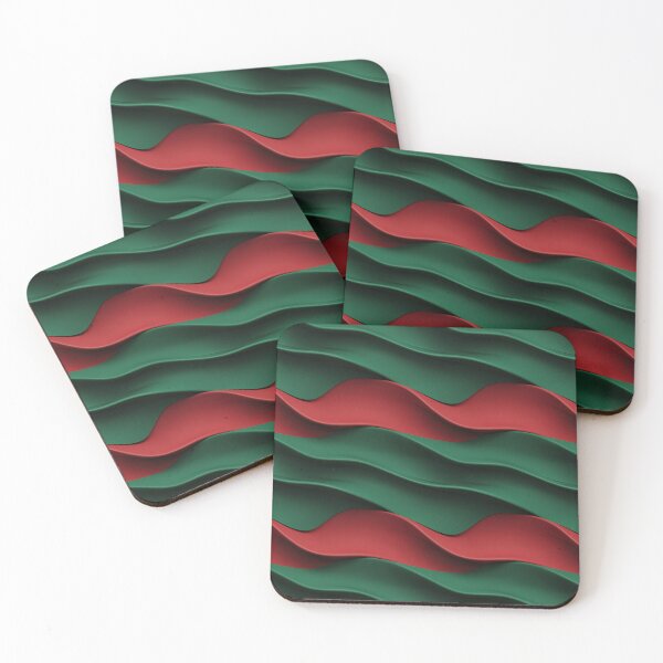 Item preview, Forest Green and Berry Red Ribbons, Christmas Pattern designed and sold by patternicco.