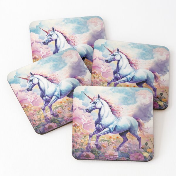 Item preview,  Regenbogen-Einhorn in einem Blumenfeld designed and sold by Collection de trésors .