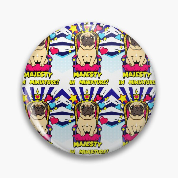 Artikelvorschau, Kleiner Mopskönig im Pop-Art-Stil entworfen und verkauft von Cute-Cuddles.