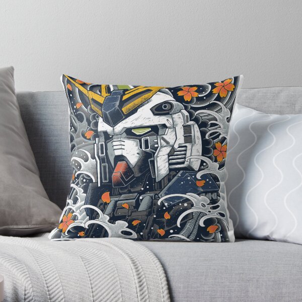 Nu Gundam Awesome Throw Pillow