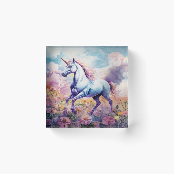 Item preview,  Unicornio arcoiris en un campo de flores designed and sold by Collection de trésors .