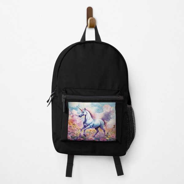 Vista previa del artículo con la obra « Unicornio arcoiris en un campo de flores», diseñado y vendido por Collection de trésors .