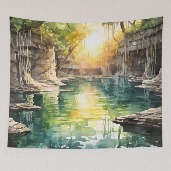 Item preview, Mexican Magic: Dzitnup Cenote's Sunset Serenity  designed and sold by LSVart.