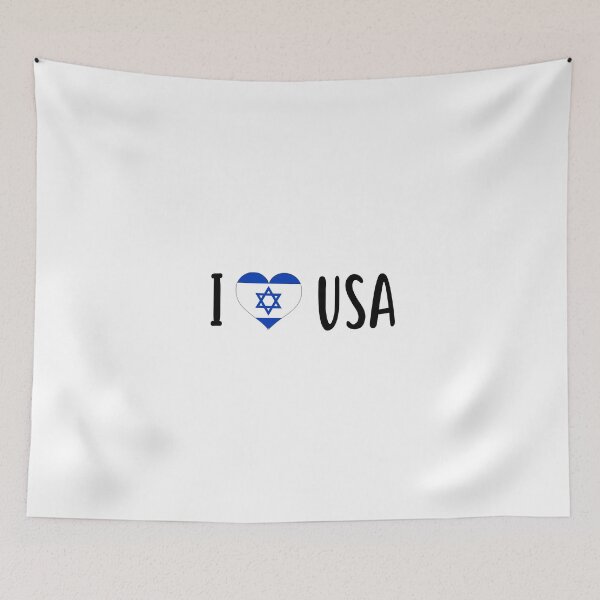 Item preview, I love USA - I heart USA - Israel & United States of America designed and sold by mcicarl.