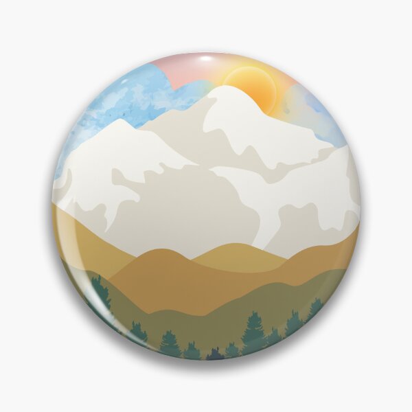 Item preview, beautiful view of a lonely mountain in the middle of the forest at sunrise designed and sold by Periush.
