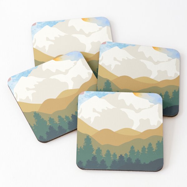 Item preview, beautiful view of a lonely mountain in the middle of the forest at sunrise designed and sold by Periush.