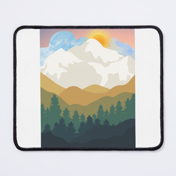 Item preview, beautiful view of a lonely mountain in the middle of the forest at sunrise designed and sold by Periush.