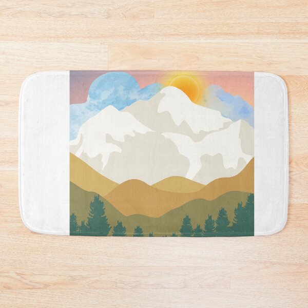 Item preview, beautiful view of a lonely mountain in the middle of the forest at sunrise designed and sold by Periush.